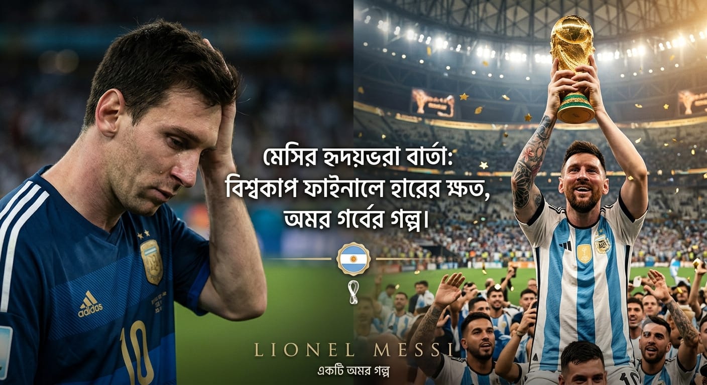 মেসির হৃদয়ভরা বার্তা: বিশ্বকাপ ফাইনালে হারের ক্ষত, অমর গর্বের গল্প
